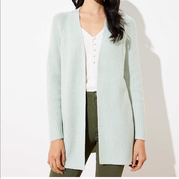 LOFT Sweaters - LOFT ribbed open cardigan